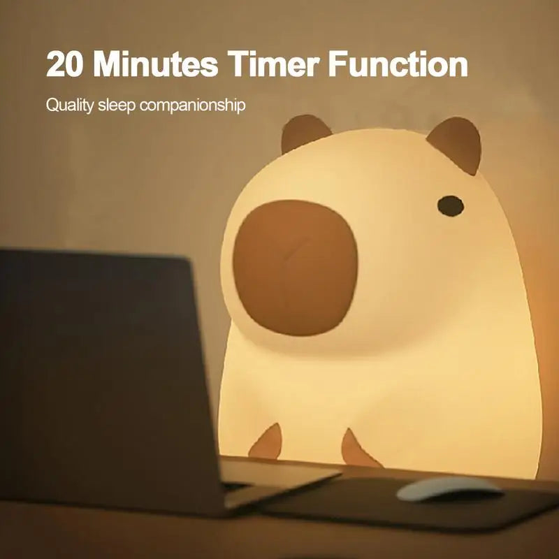 Capybara Touch Control Soft Silicone Lamp - Zaey.shop