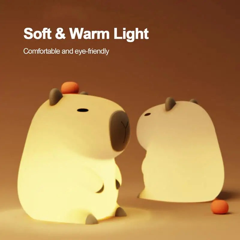 Capybara Touch Control Soft Silicone Lamp - Zaey.shop