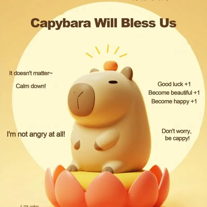 Capybara Touch Control Soft Silicone Lamp - Zaey.shop