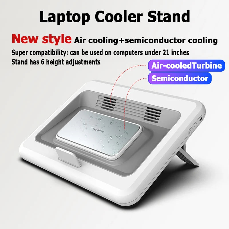 Laptop Cooler Stand with Semiconductor Cooling Fan - Zaey.shop