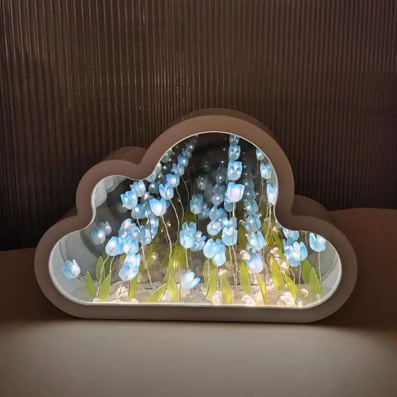 Handmade Cloud Mirror Tulip Lamp