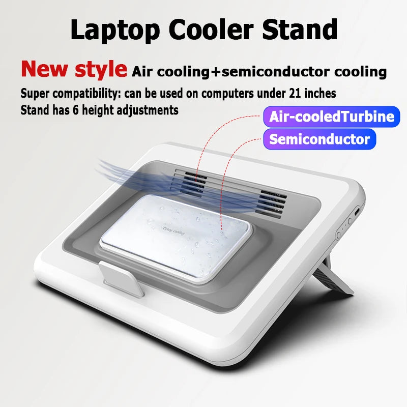 Laptop Cooler Stand with Semiconductor Cooling Fan - Zaey.shop